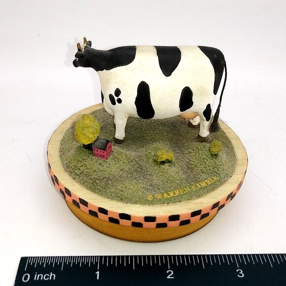 Yankee Candle Topper Lid Country Cow w/ small head Warren Kimble Folk Art - Picture 2 of 7